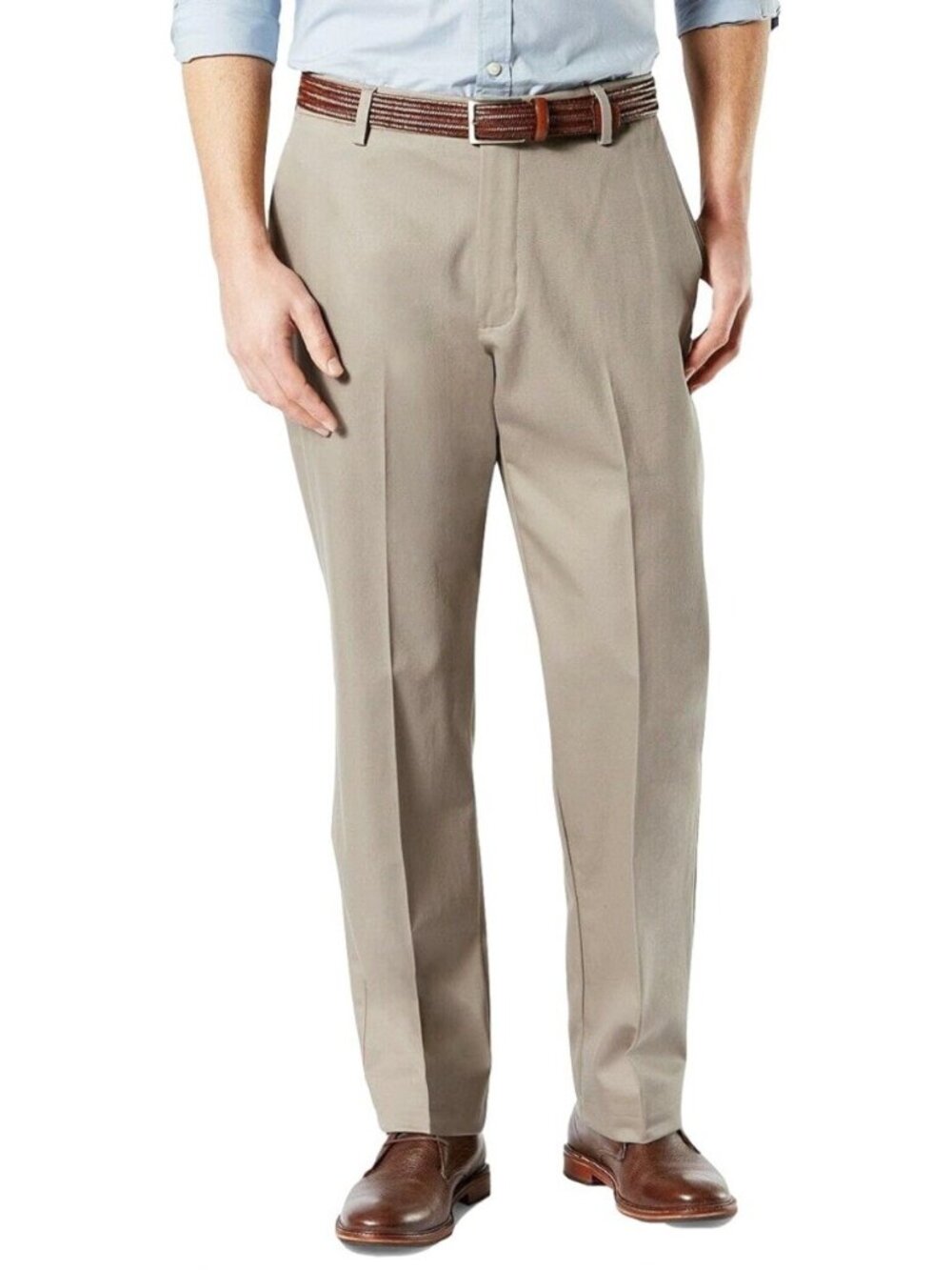 Dockers Slim Tapered Mens Dress pants Size W38/L32 Cream Cottoncasual Used
